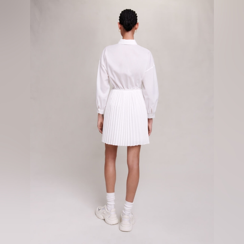 MAJE WHITE SHORT DRESS - Picture 4 of 10
